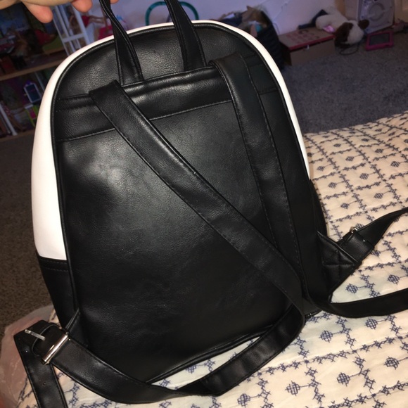BLACK AND WHITE CLAIRES BACKPACK PURSE!! - Picture 4 of 5